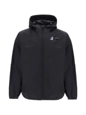 Comme Des Garçons Play x K-Way Zipped Hooded Jacket | Black