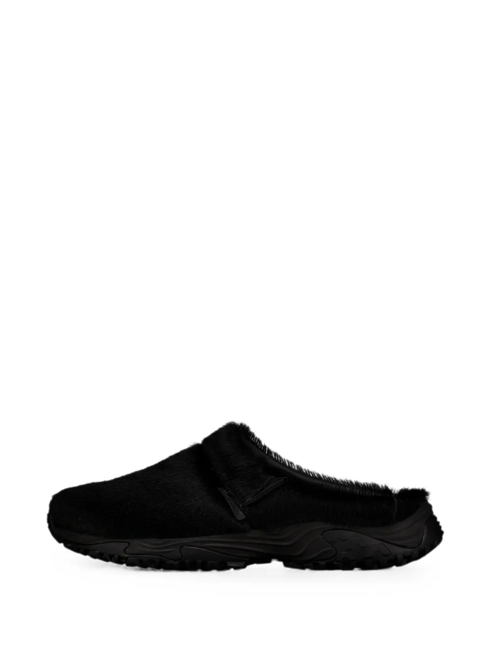 Clarks pony hair-effect Clog 1 shoes Zwart
