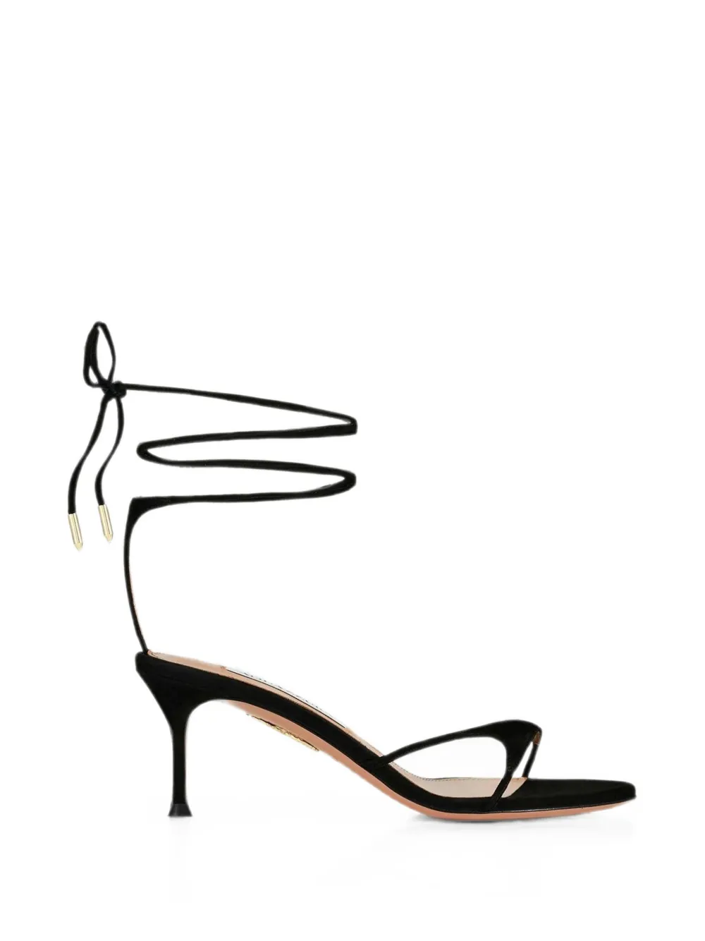 Aquazzura Bikini Suede Sandals In Black