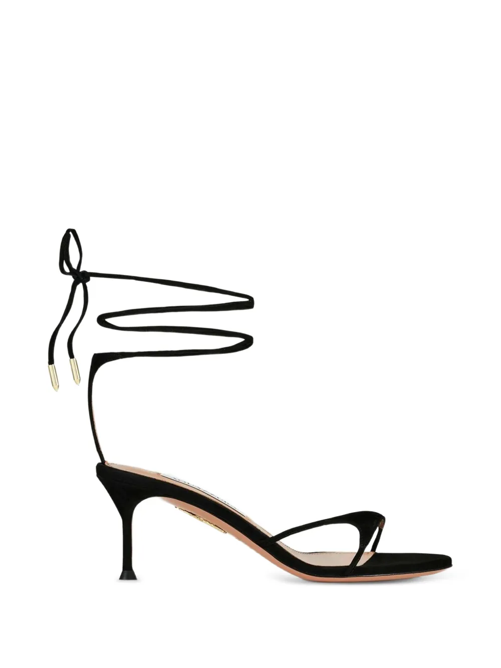 Aquazzura Bikini suede sandals Zwart