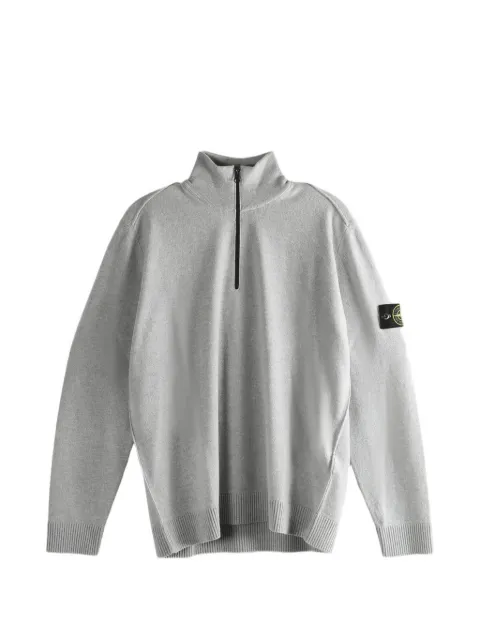 Stone Island quarter-zip virgin wool sweater