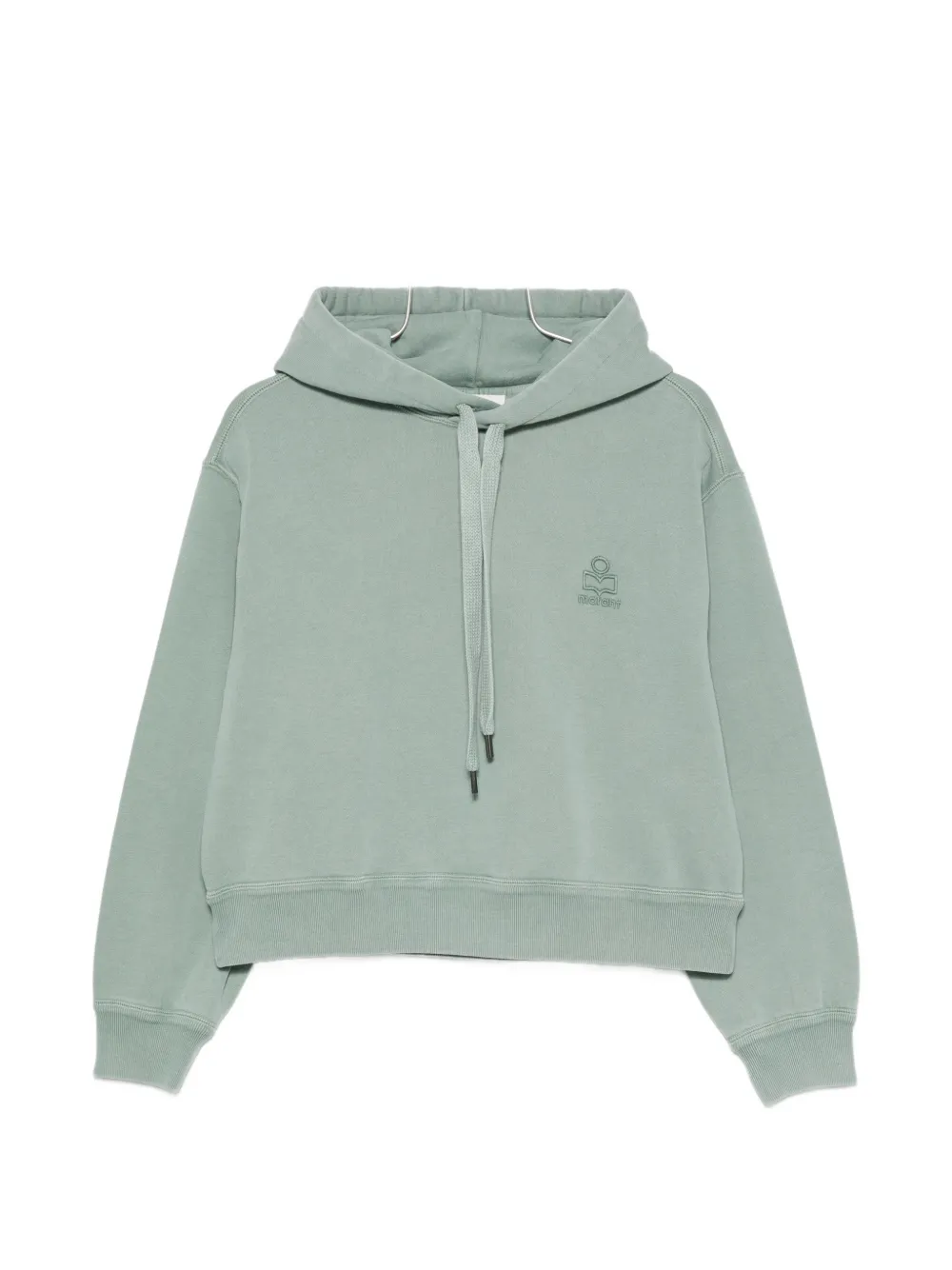 MARANT ÉTOILE Salmy logo-embroidered drawstring hoodie - Verde