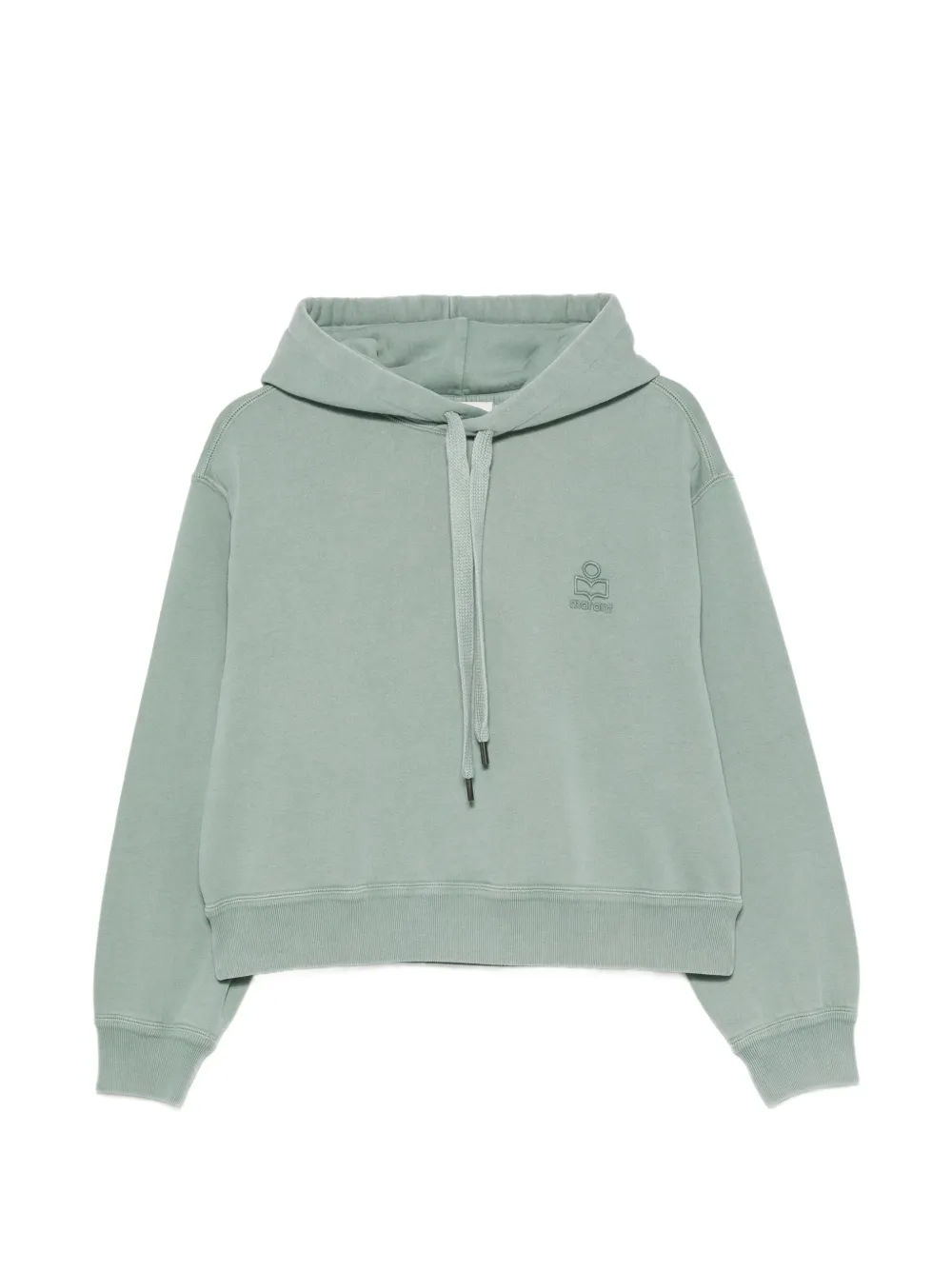 MARANT ÉTOILE Salmy logo-embroidered drawstring hoodie - Verde