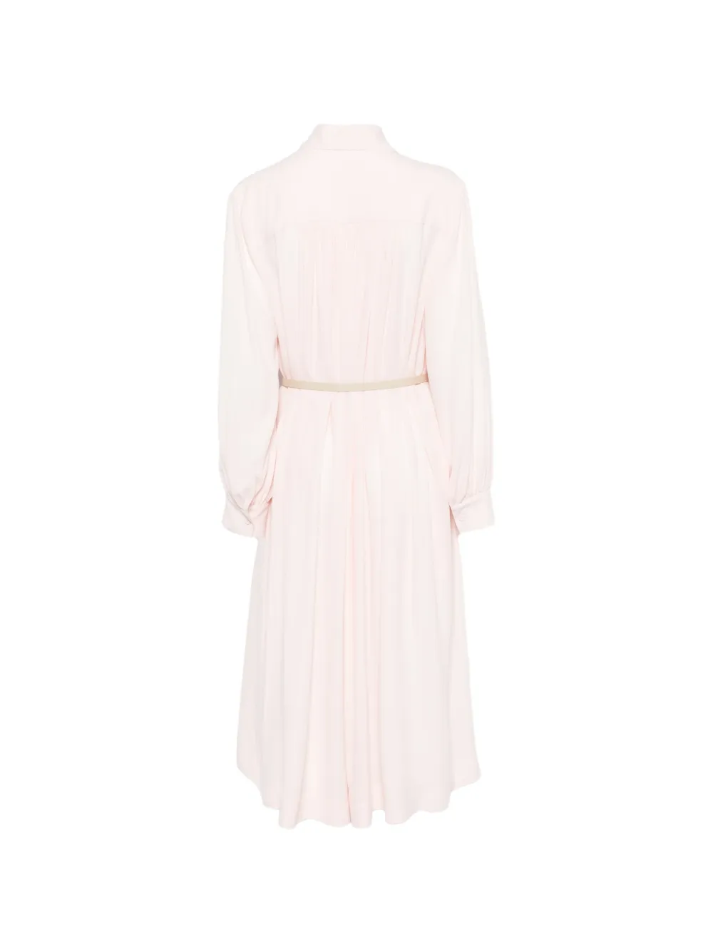 Fabiana Filippi midi-jurk met contrasterende afwerking en ceintuur Roze