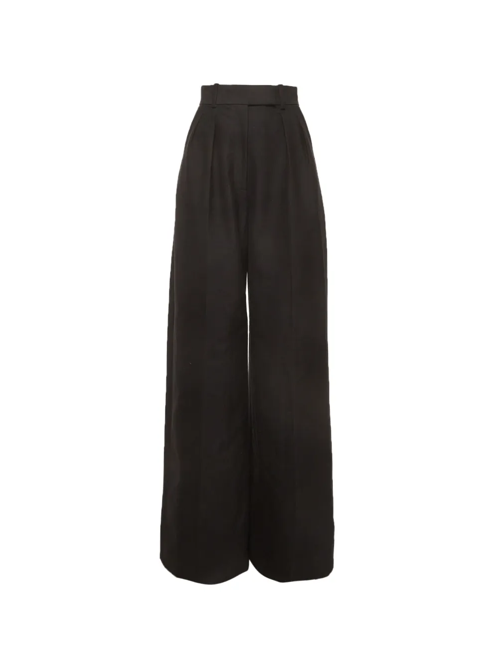 KHAITE Pre-Owned wide-leg pleated trousers - Schwarz