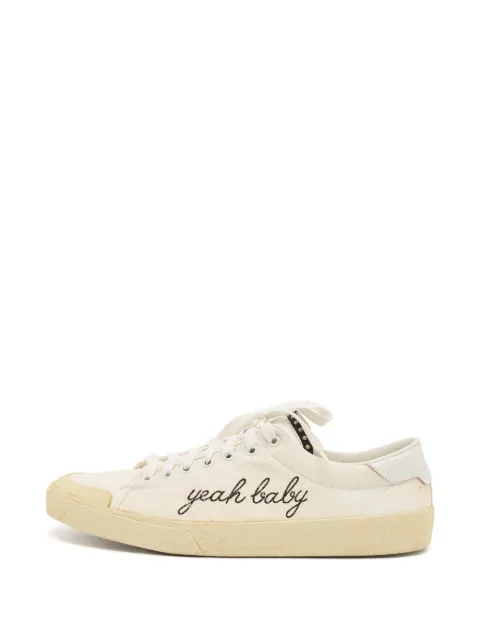 Saint Laurent Pre-Owned Court Classic embroidered sneakers