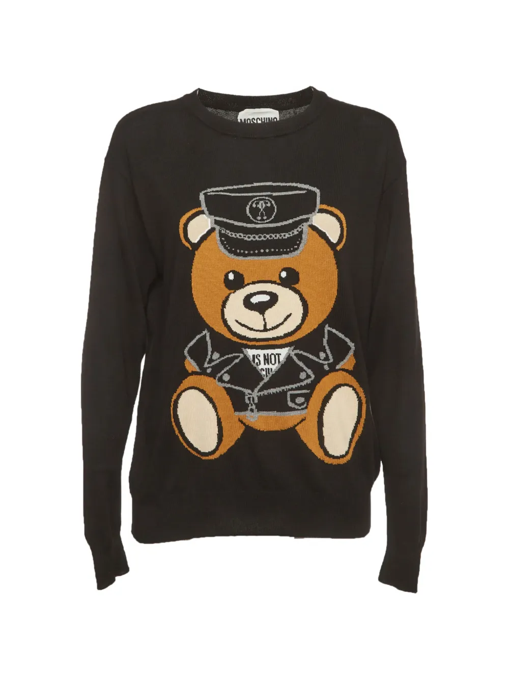Moschino Pre-Owned Teddy Bear-intarsia sweater - Nero