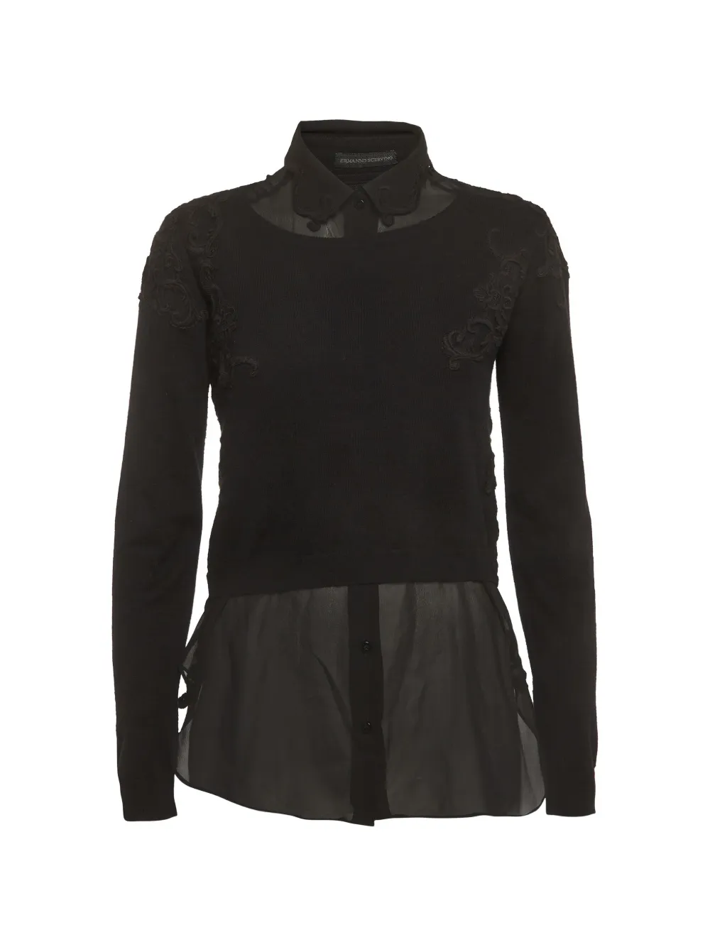 Ermanno Scervino sheer-panel top - Nero