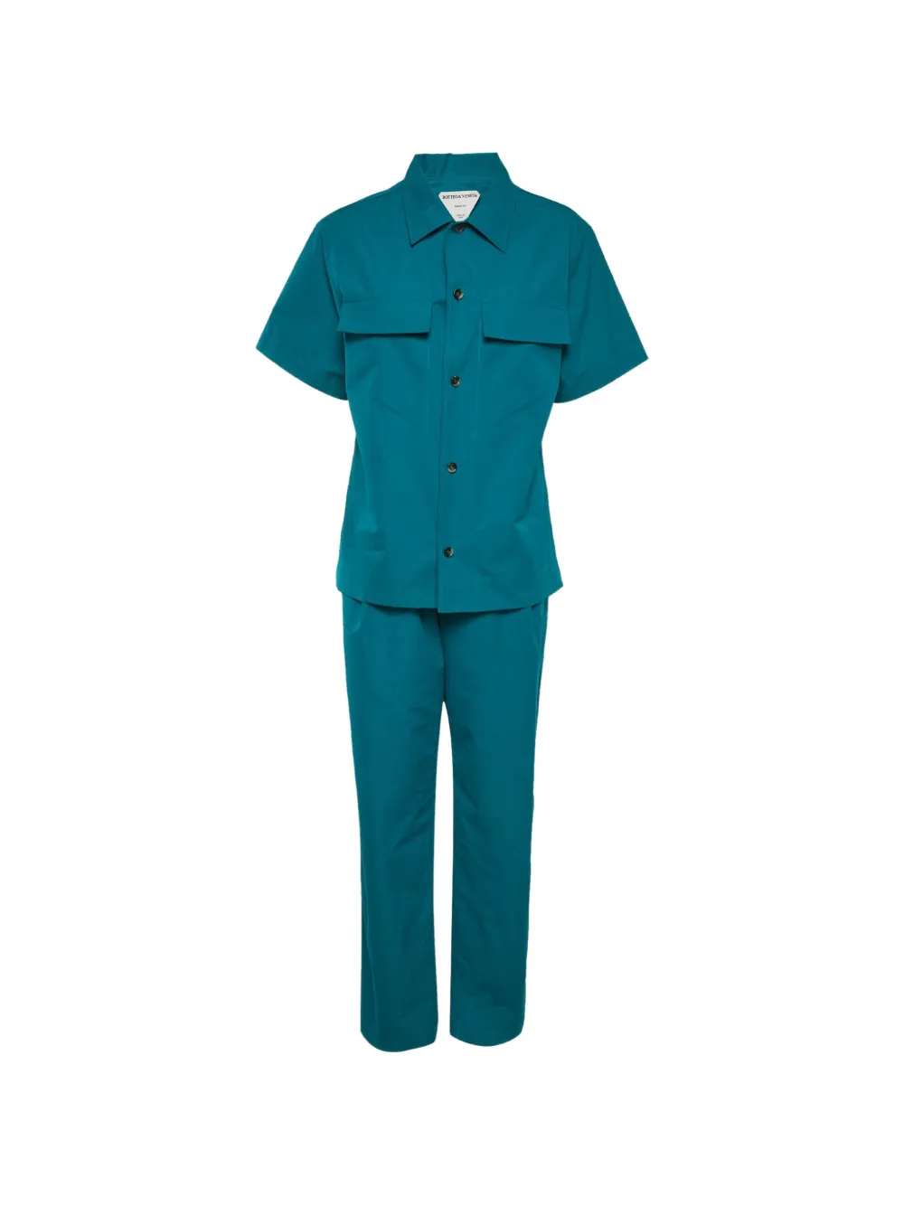 Bottega Veneta Pre-Owned flap-pocket shirt and trousers set - Blu