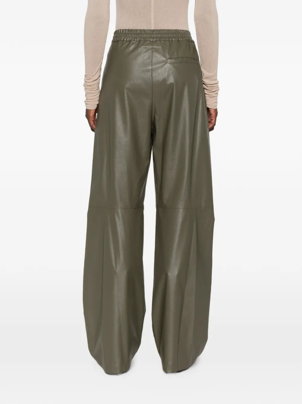 MM6 Maison Margiela Broek met elastische taille Groen