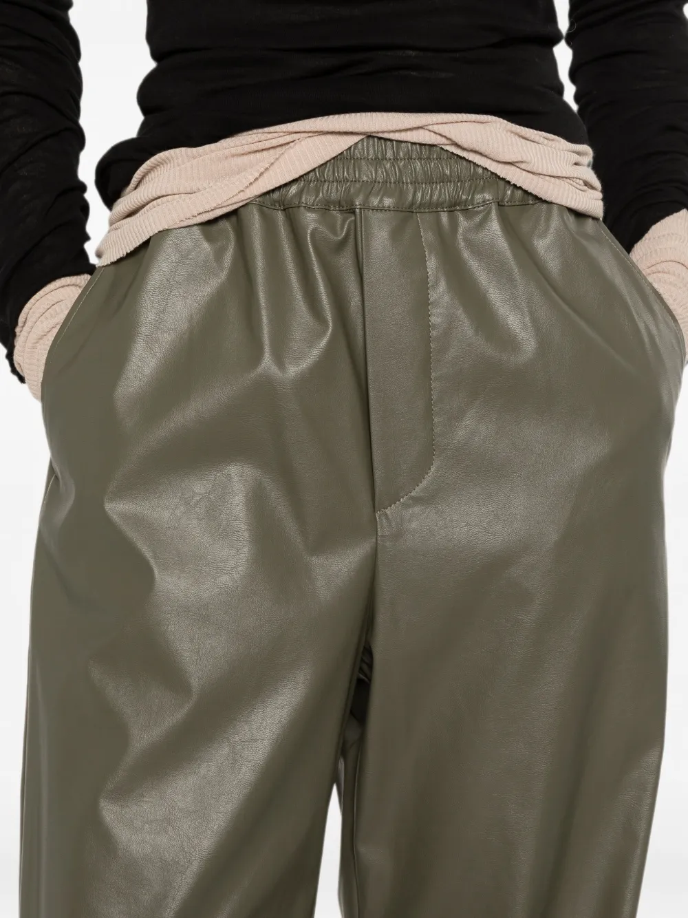 MM6 Maison Margiela Broek met elastische taille Groen