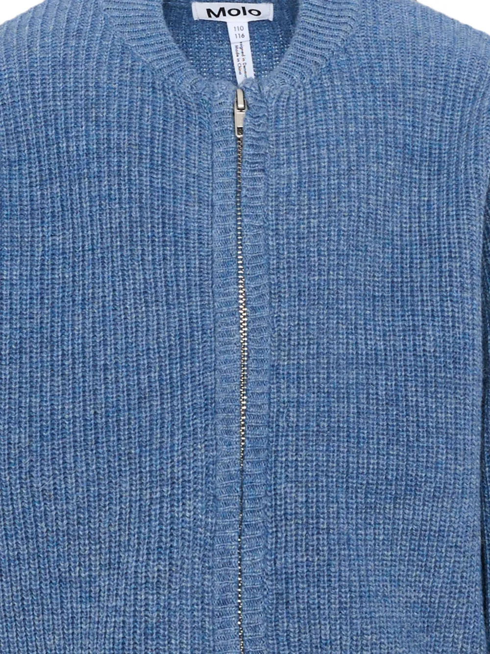 Molo Ribgebreid vest Blauw