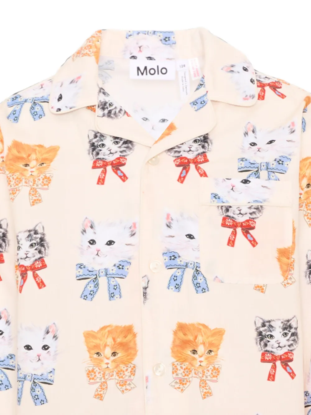 Molo Pyjama met kattenprint Beige
