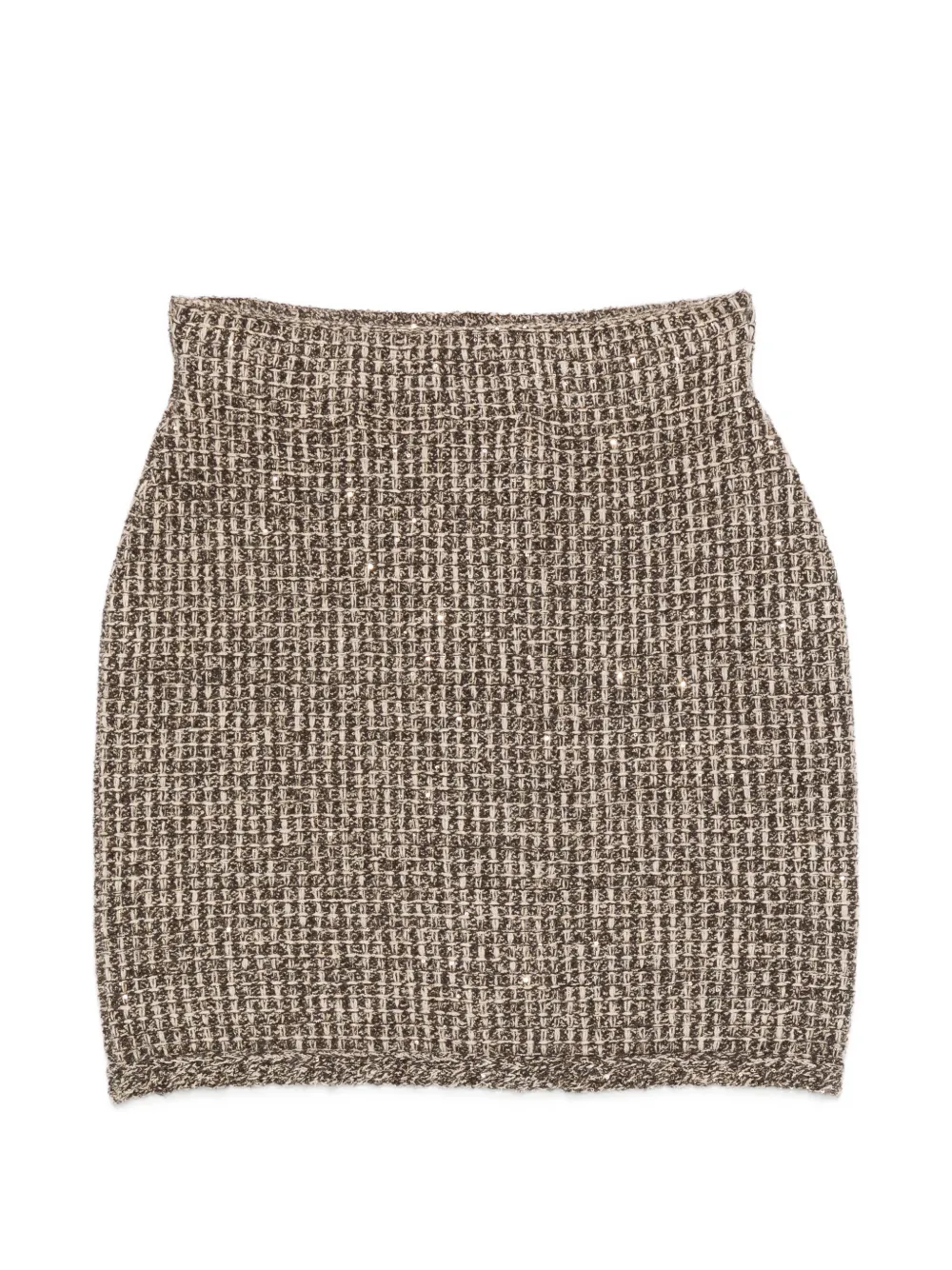 Fabiana Filippi sequin-embellished mini skirt - Marrone