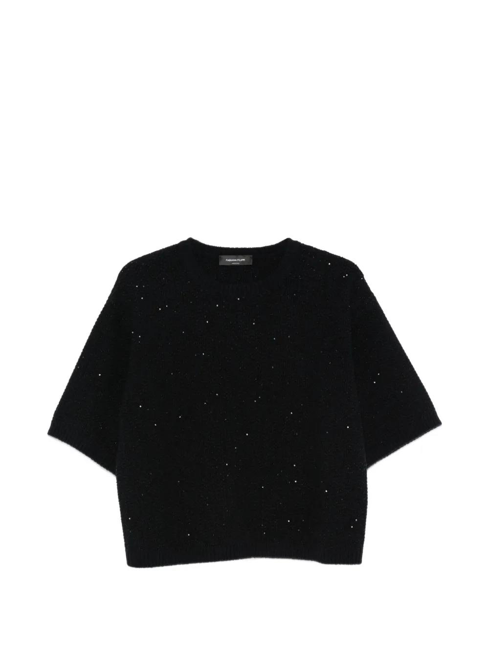 Fabiana Filippi sequin-embellished bouclé-knit sweater - Schwarz