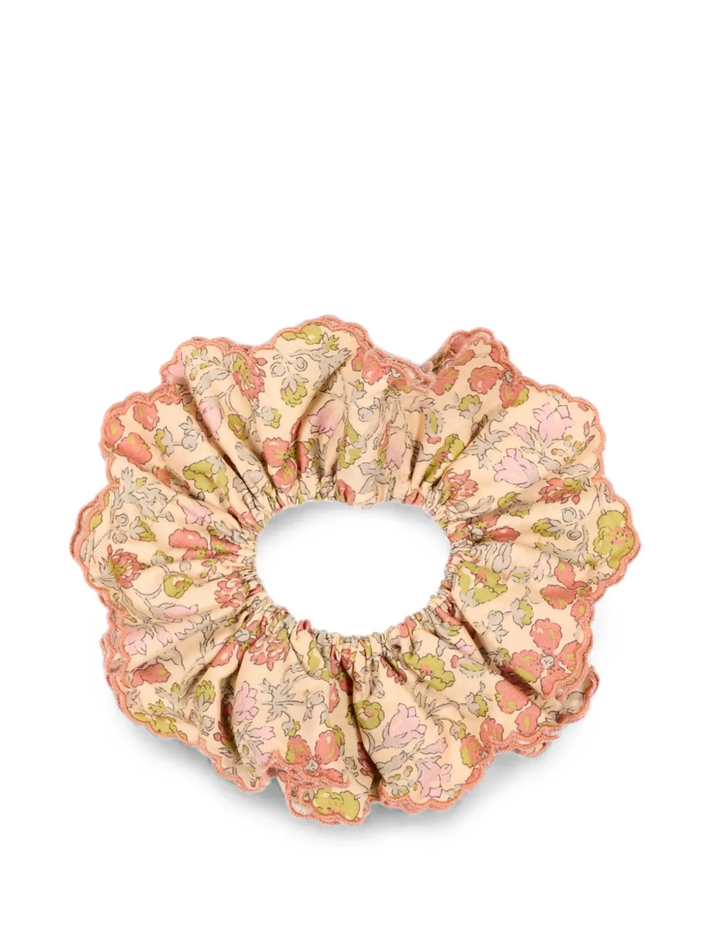Bonpoint floral-print scalloped scrunchie - Nude