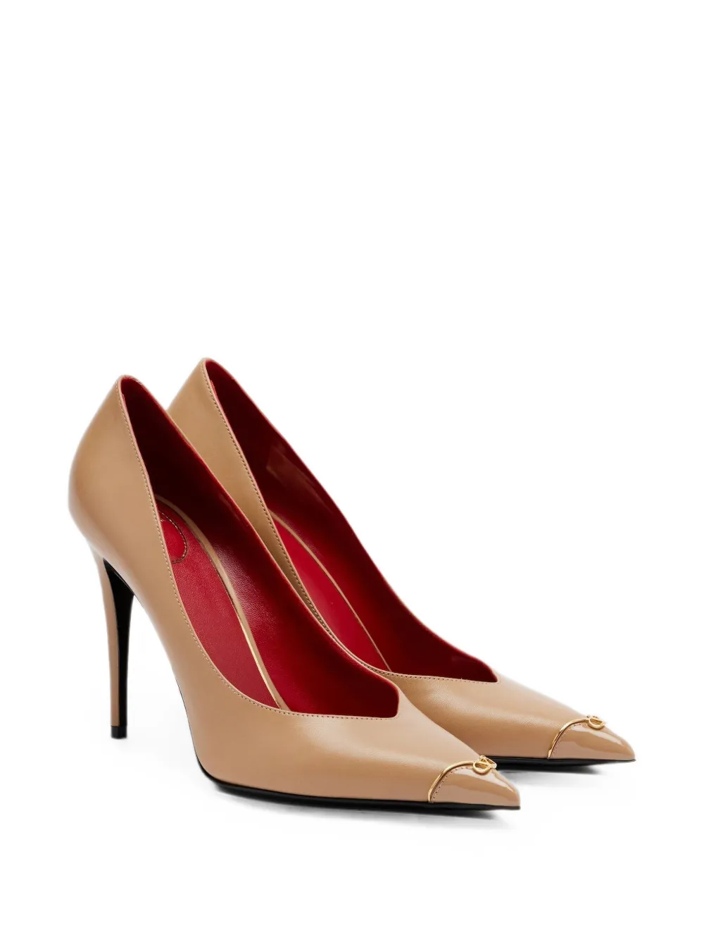 Valentino Garavani VLogo HearTip pumps Beige
