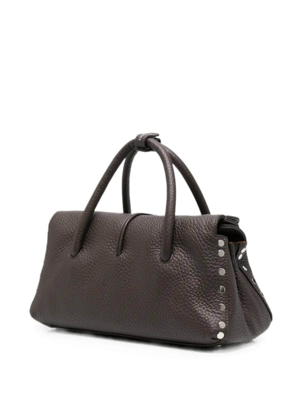 Zanellato Kleine DOTTA leren shopper verfraaid met studs Bruin