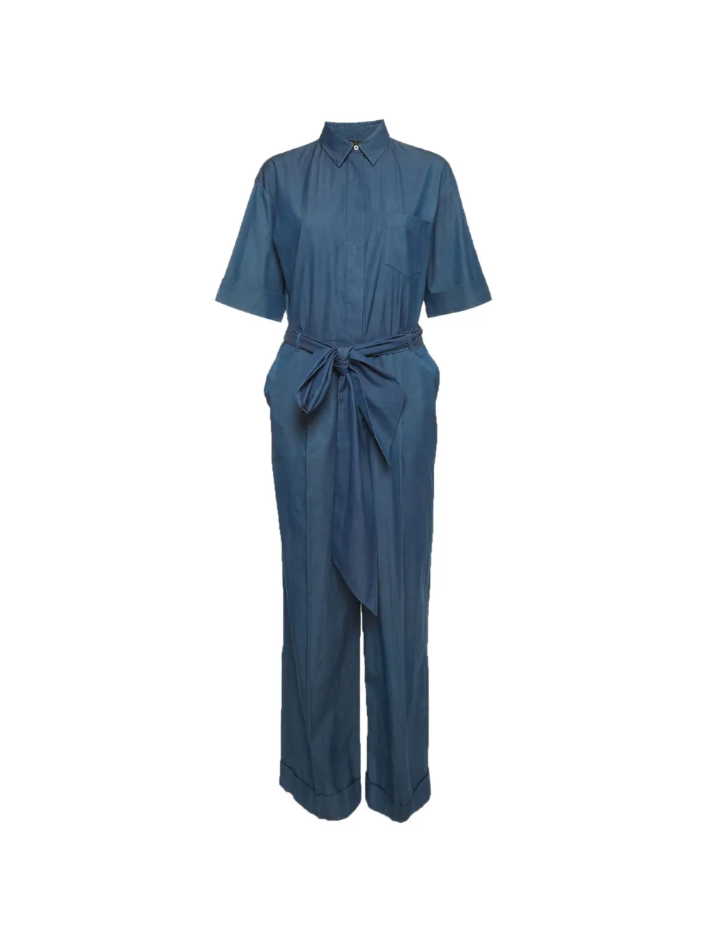 Loro Piana Pre-Owned button-up belted jumpsuit - Blau