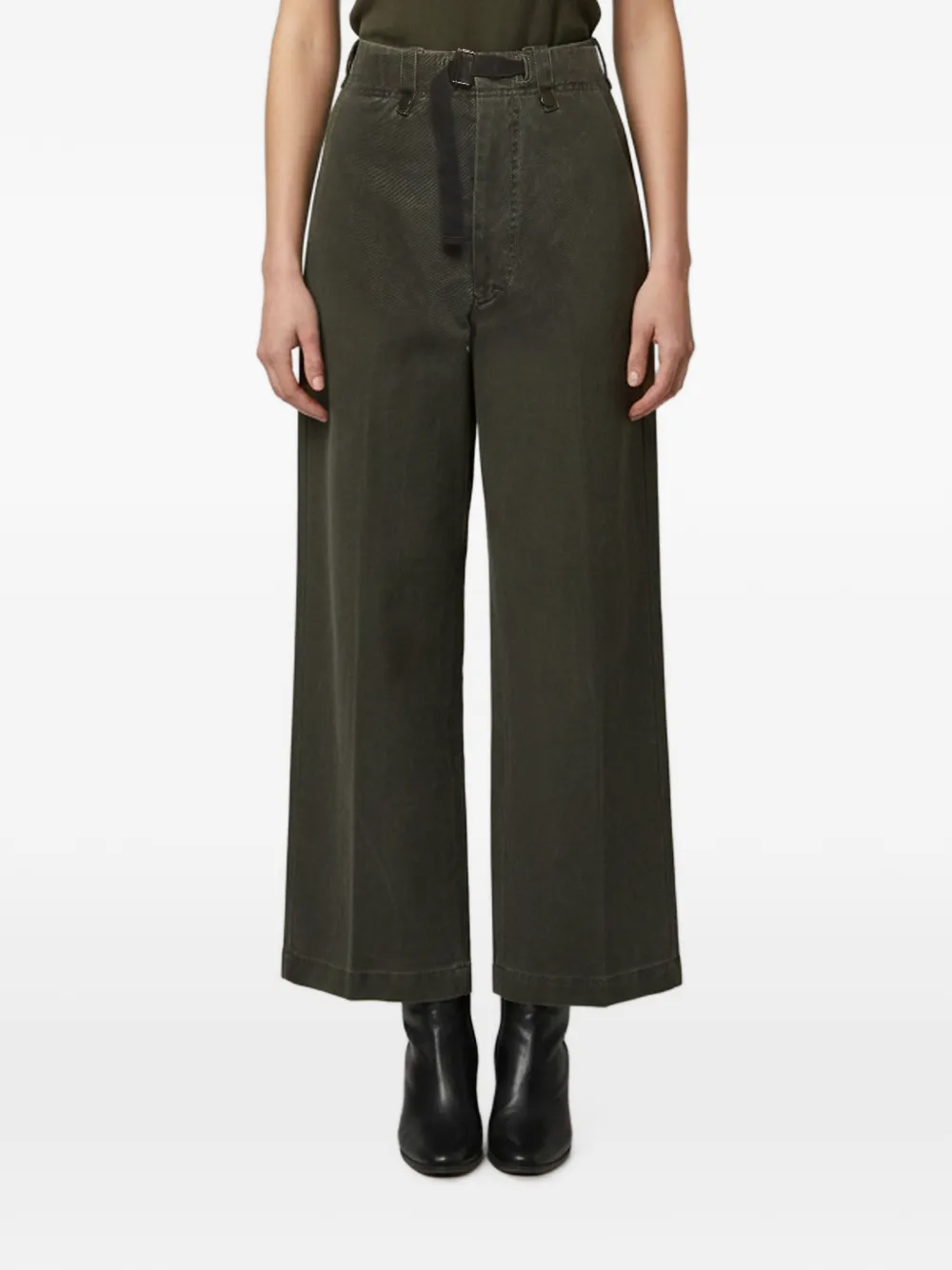 Dries Van Noten Pre-Owned belted straight-leg jeans - Grigio