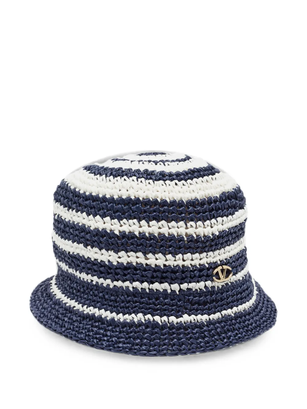 Valentino Garavani Pre-Owned striped bucket hat - Blu