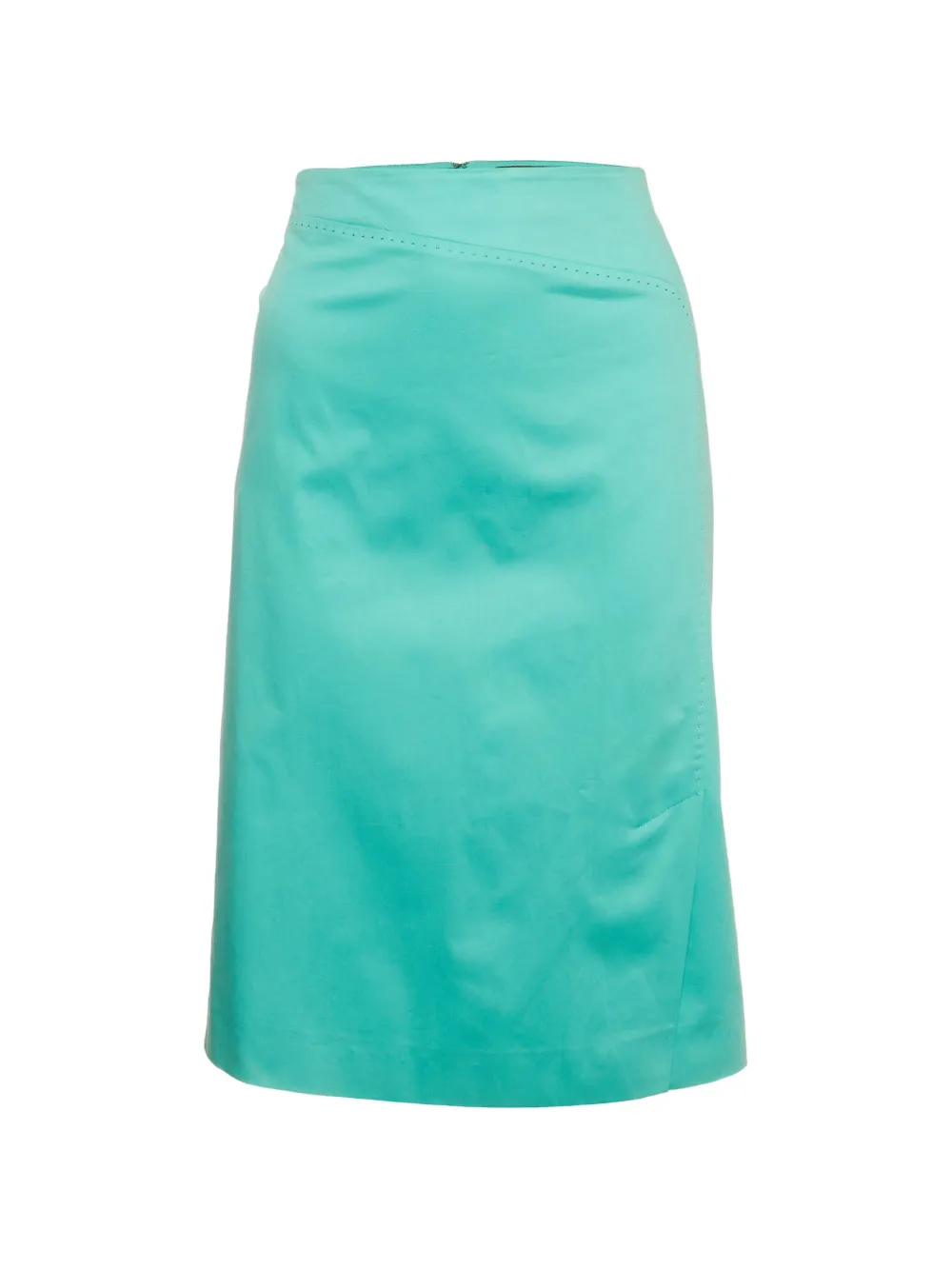 Marina Rinaldi topstitched midi skirt - Verde