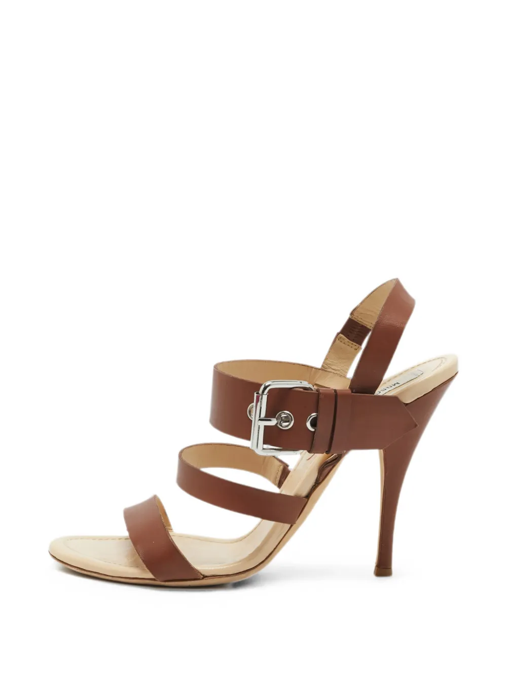 Moschino Pre-Owned buckle-strap heeled sandals - Marrone