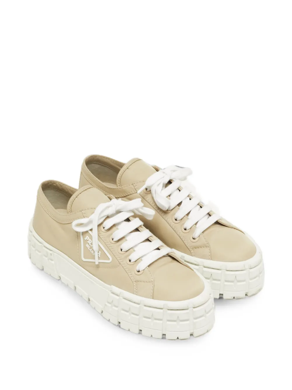 Prada Pre-Owned Double Wheel Sneakers - Nude