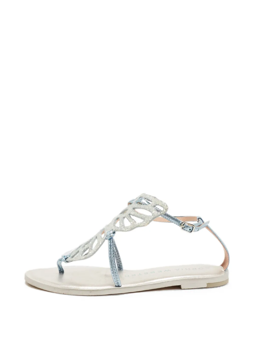 Sophia Webster Bibi Butterfly glitter sandals - Silber
