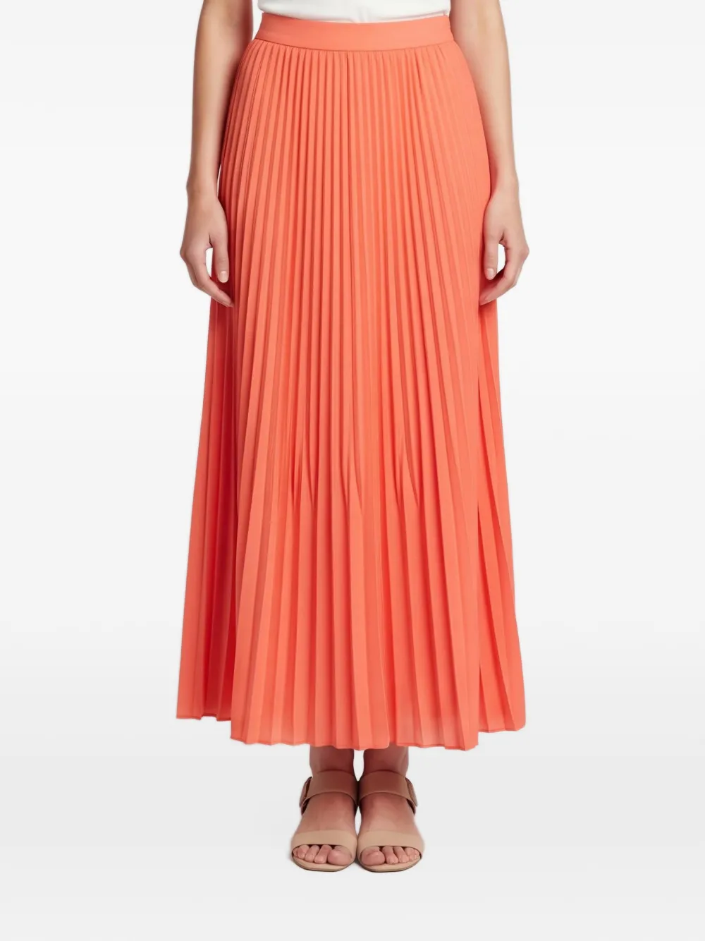 Manoush plissé maxi skirt - Arancione