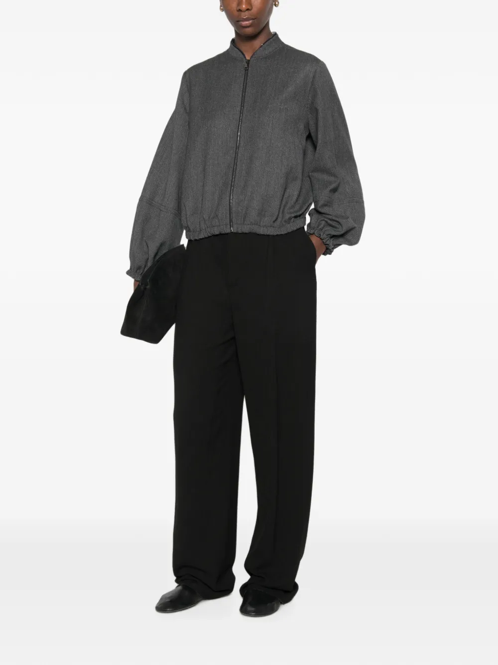 Fabiana Filippi Jack met elastische zoom en rits Blauw