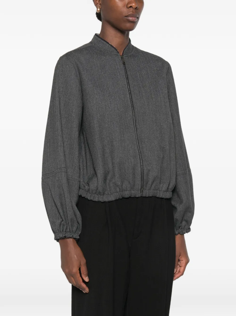 Fabiana Filippi Jack met elastische zoom en rits Blauw