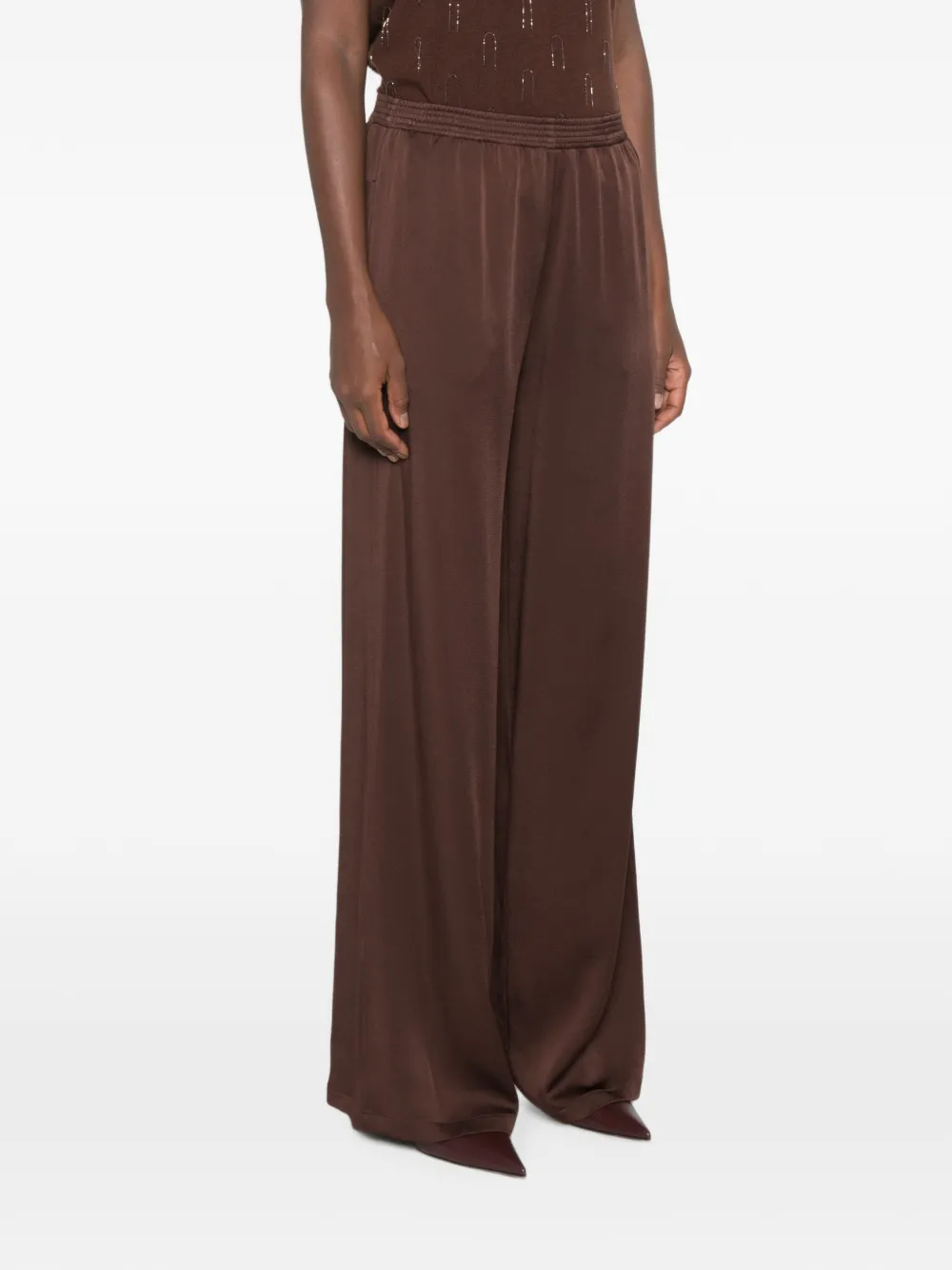 Fabiana Filippi Broek met elastische taille Bruin