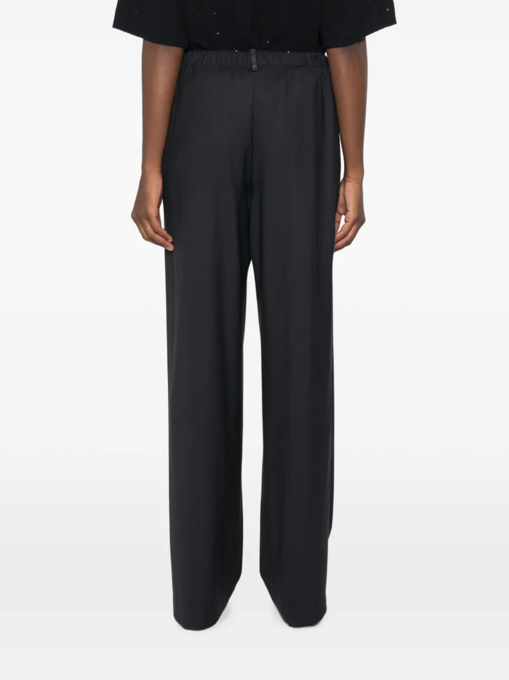 Fabiana Filippi Broek met elastische tailleband Blauw
