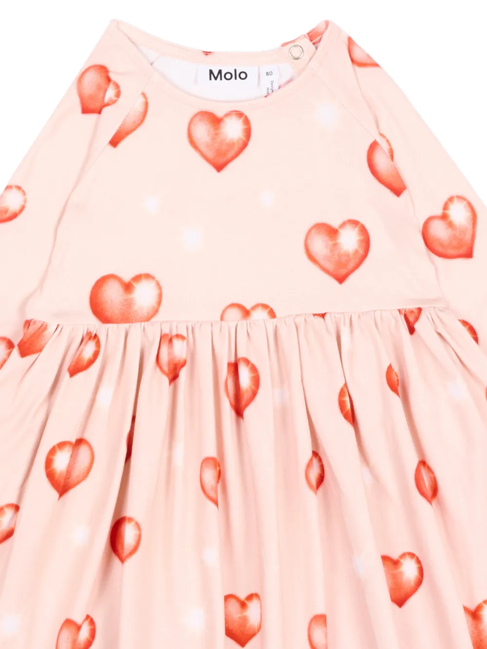 Molo Jurk met hartprint Roze