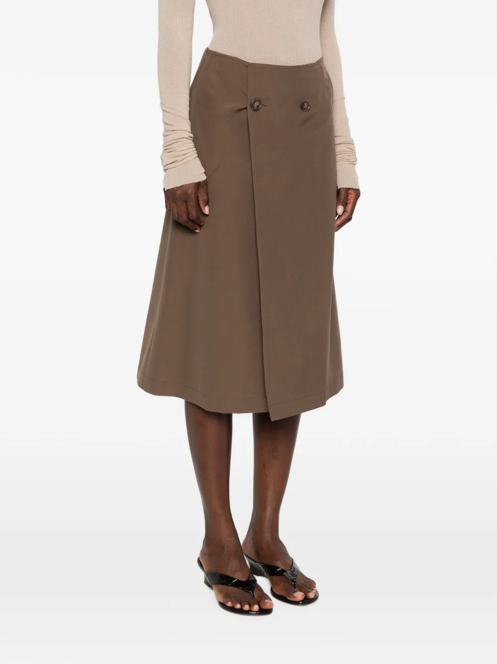 MM6 Maison Margiela Wikkelrok Bruin