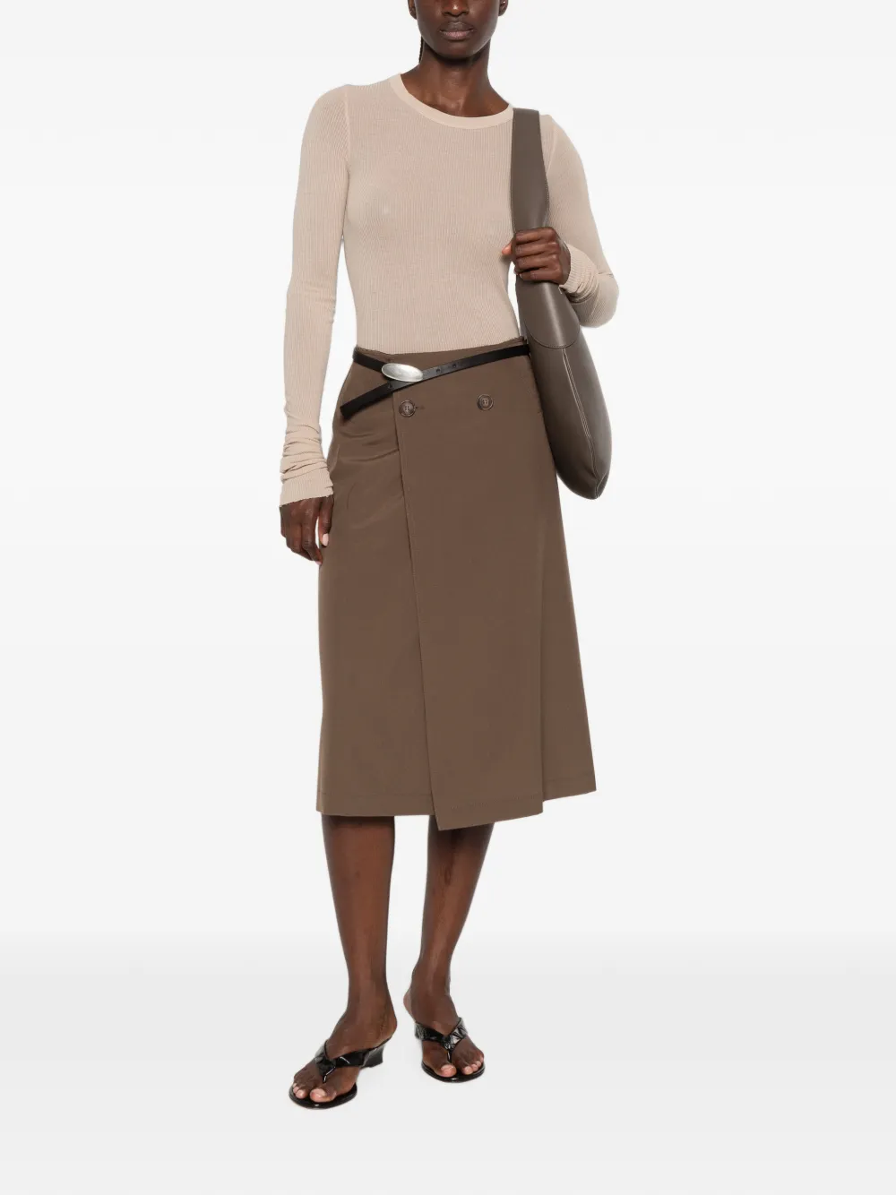 MM6 Maison Margiela Wikkelrok Bruin