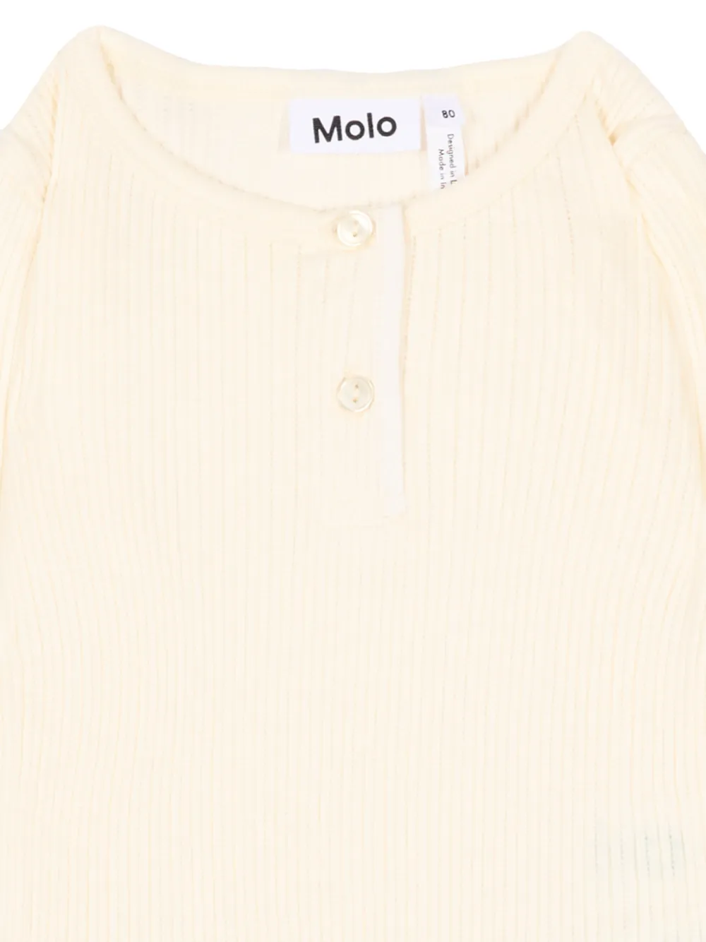 Molo Frankie ribgebreide body met lange mouwen Beige