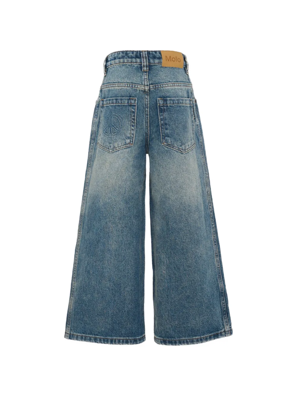 Molo Jeans met wijde pijpen en knopen Blauw