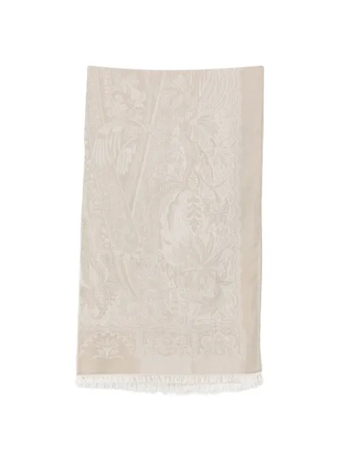 ETRO paisley-pattern fringed scarf