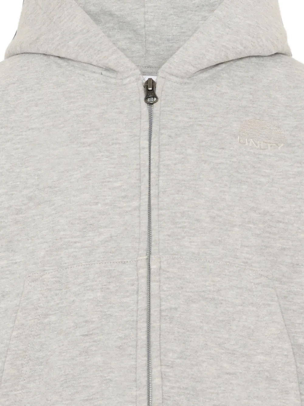 Molo Hoodie met geborduurd logo en rits Grijs