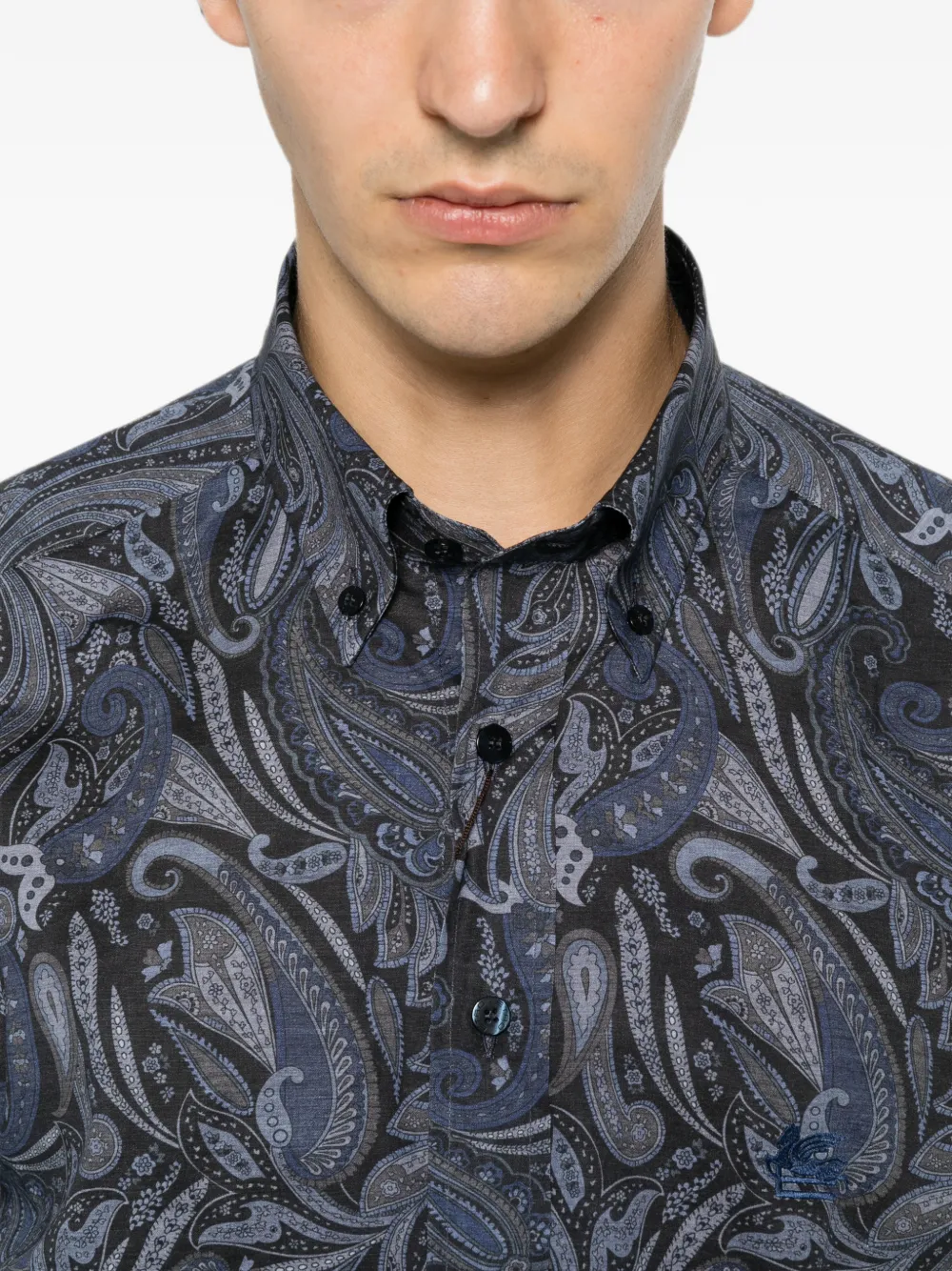 ETRO Overhemd met paisley-print Zwart