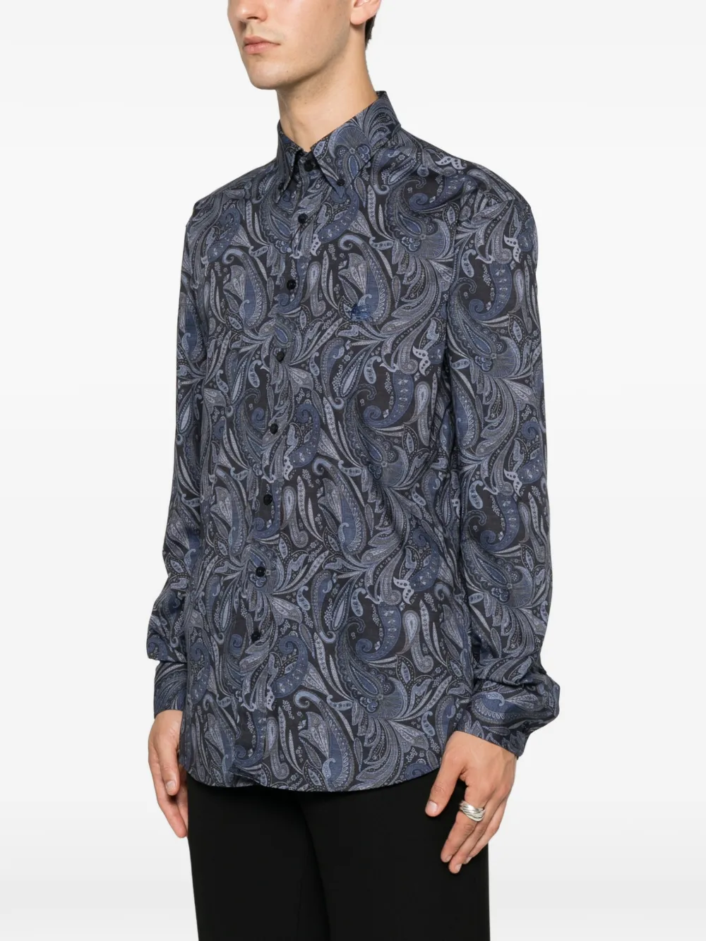 ETRO Overhemd met paisley-print Zwart