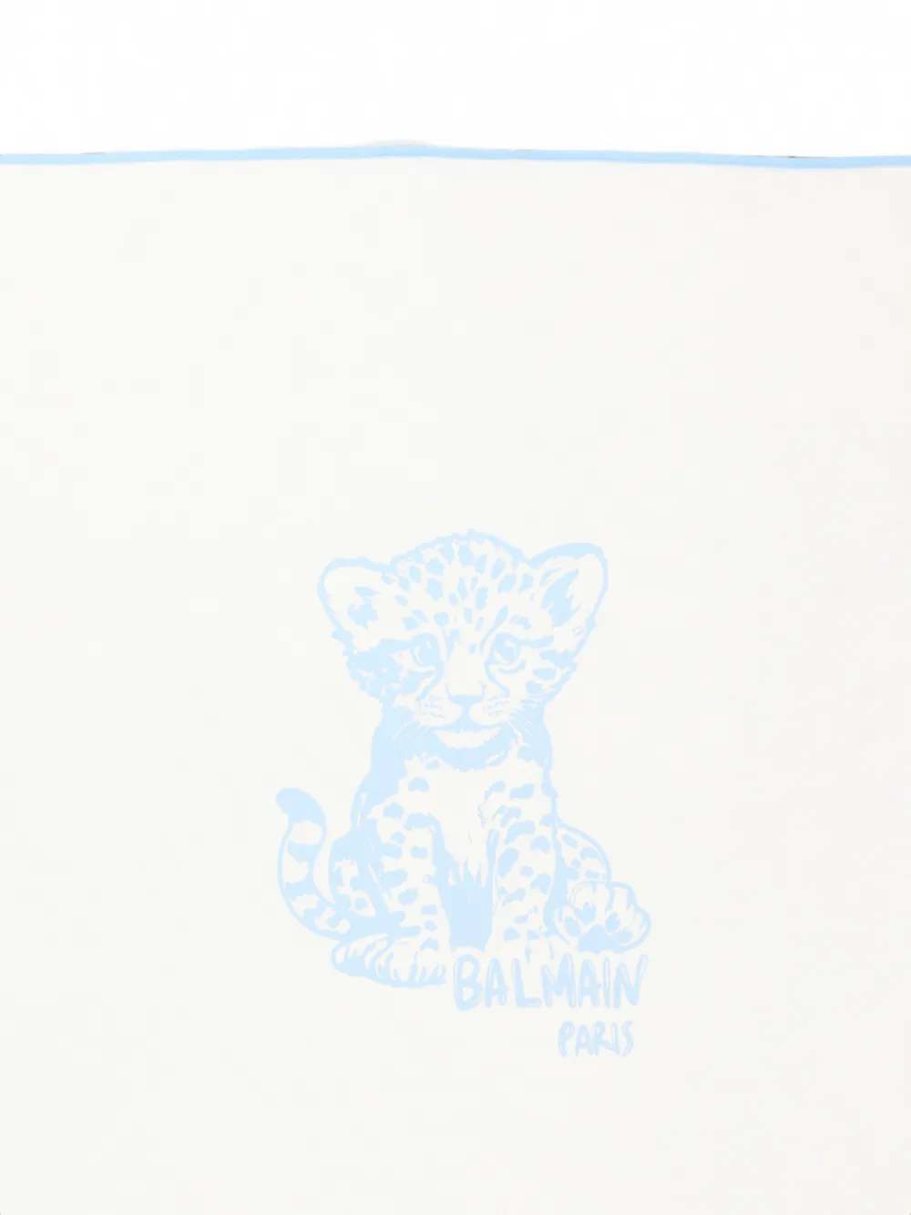  Balmain Kids Leopard-print Logo Blanket - Blanco 