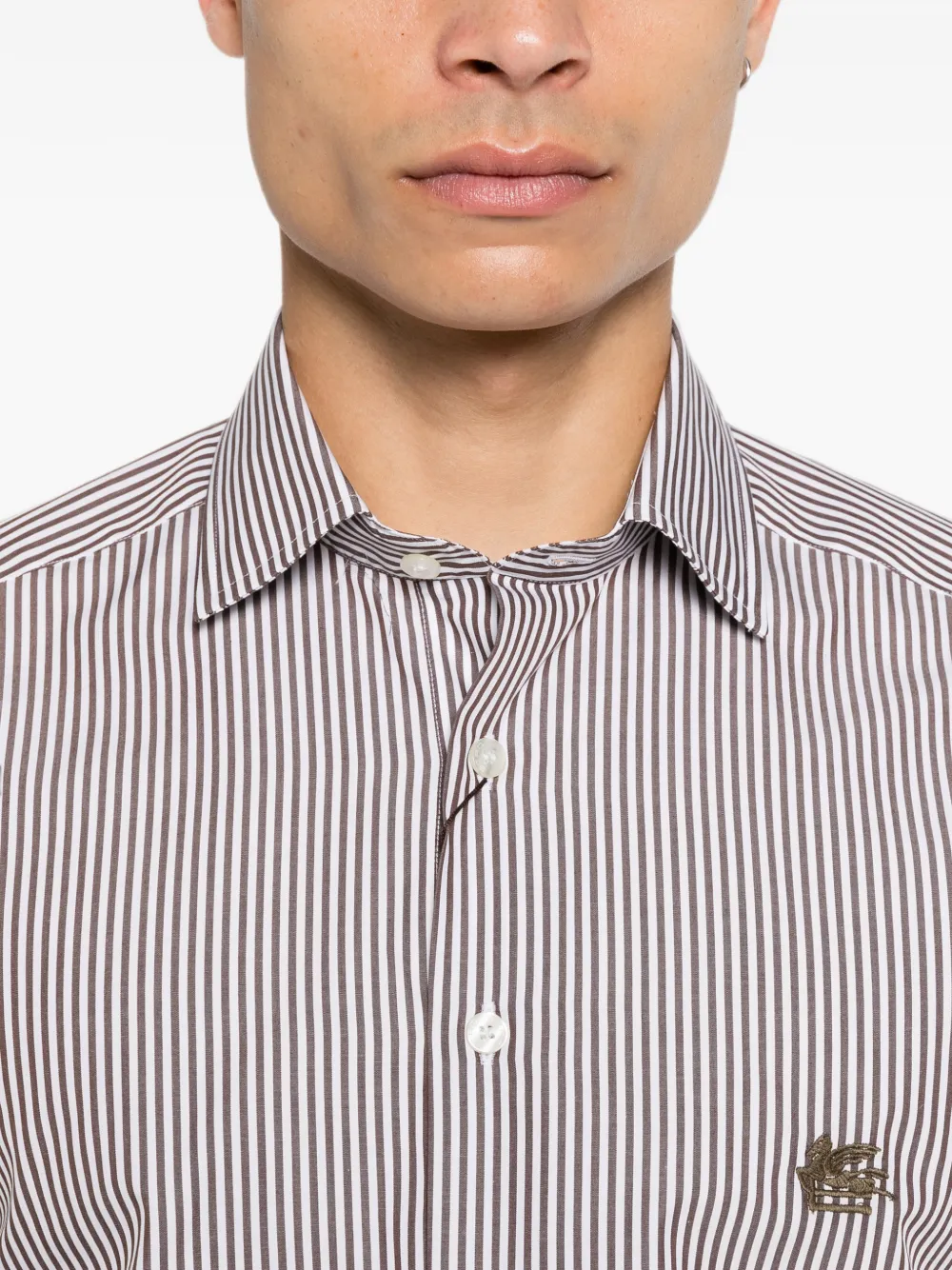 ETRO Overhemd met geborduurd logo Wit