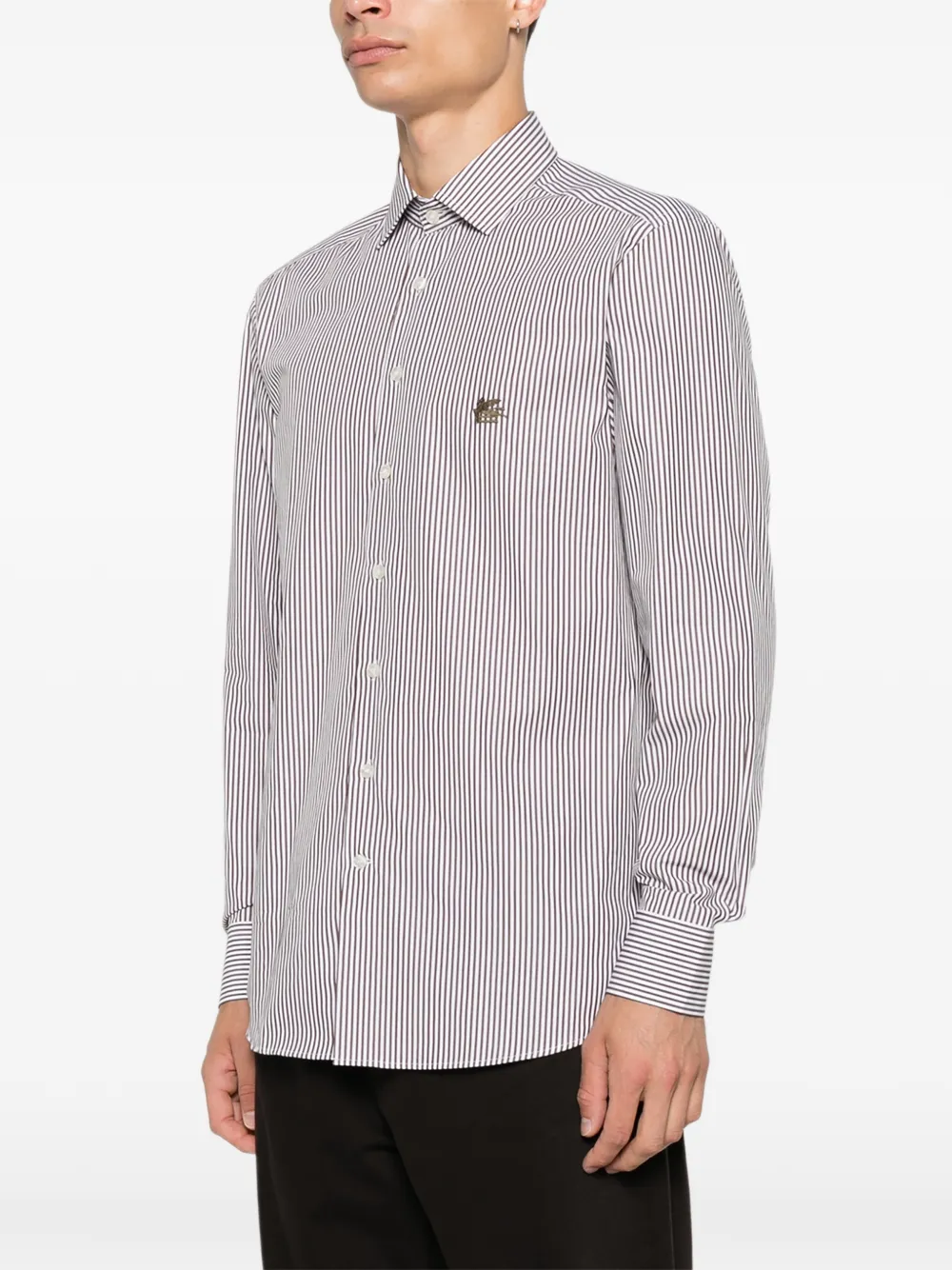 ETRO Overhemd met geborduurd logo Wit