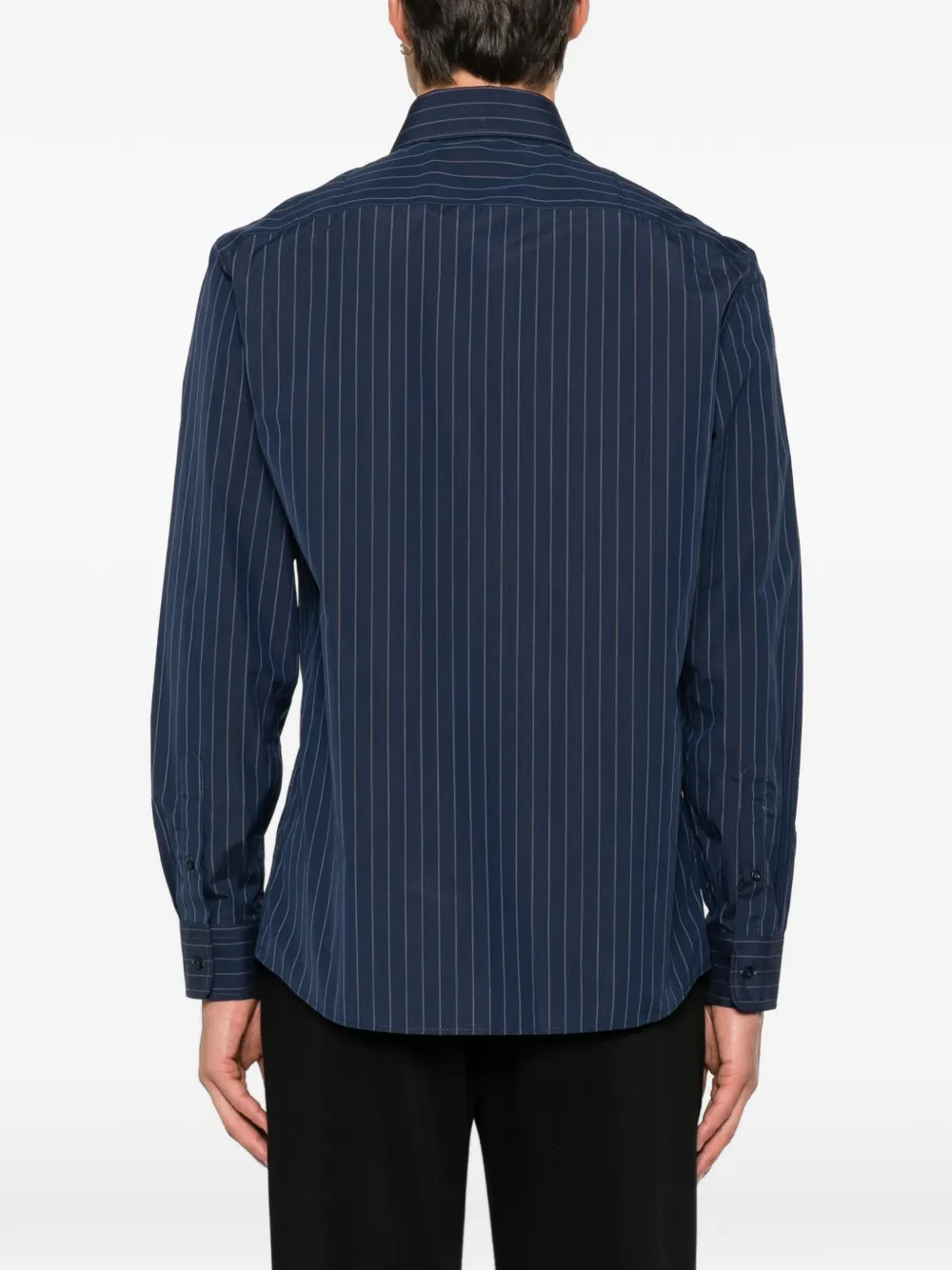 Brunello Cucinelli Overhemd met krijtstreep Blauw
