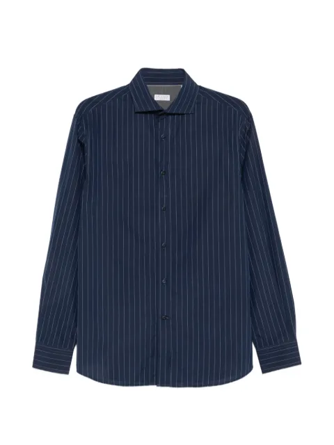 Brunello Cucinelli pinstripe-print long-sleeve shirt