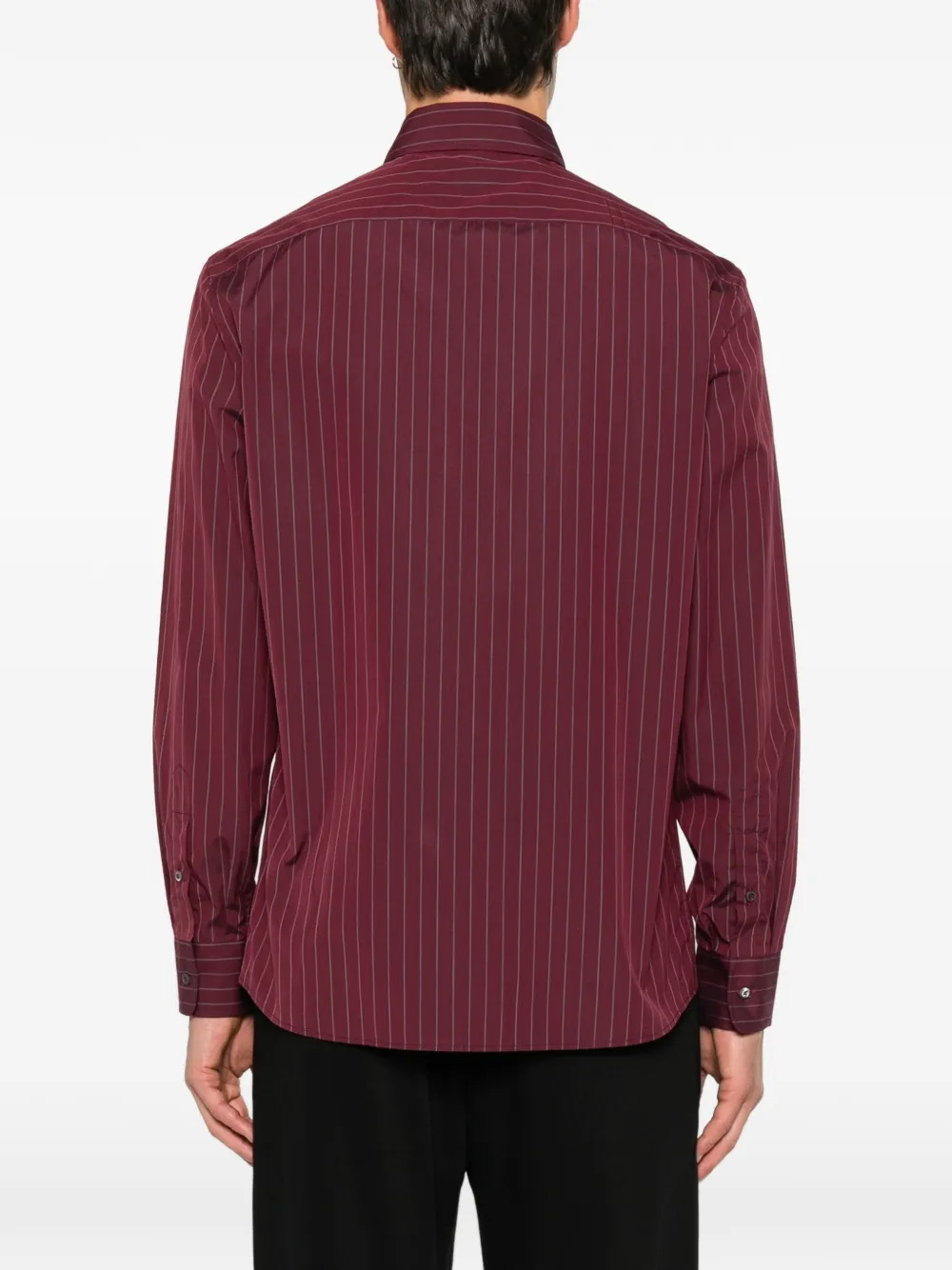Brunello Cucinelli Overhemd met krijtstreep Rood