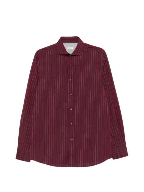 Brunello Cucinelli pinstripe-pattern long-sleeve shirt